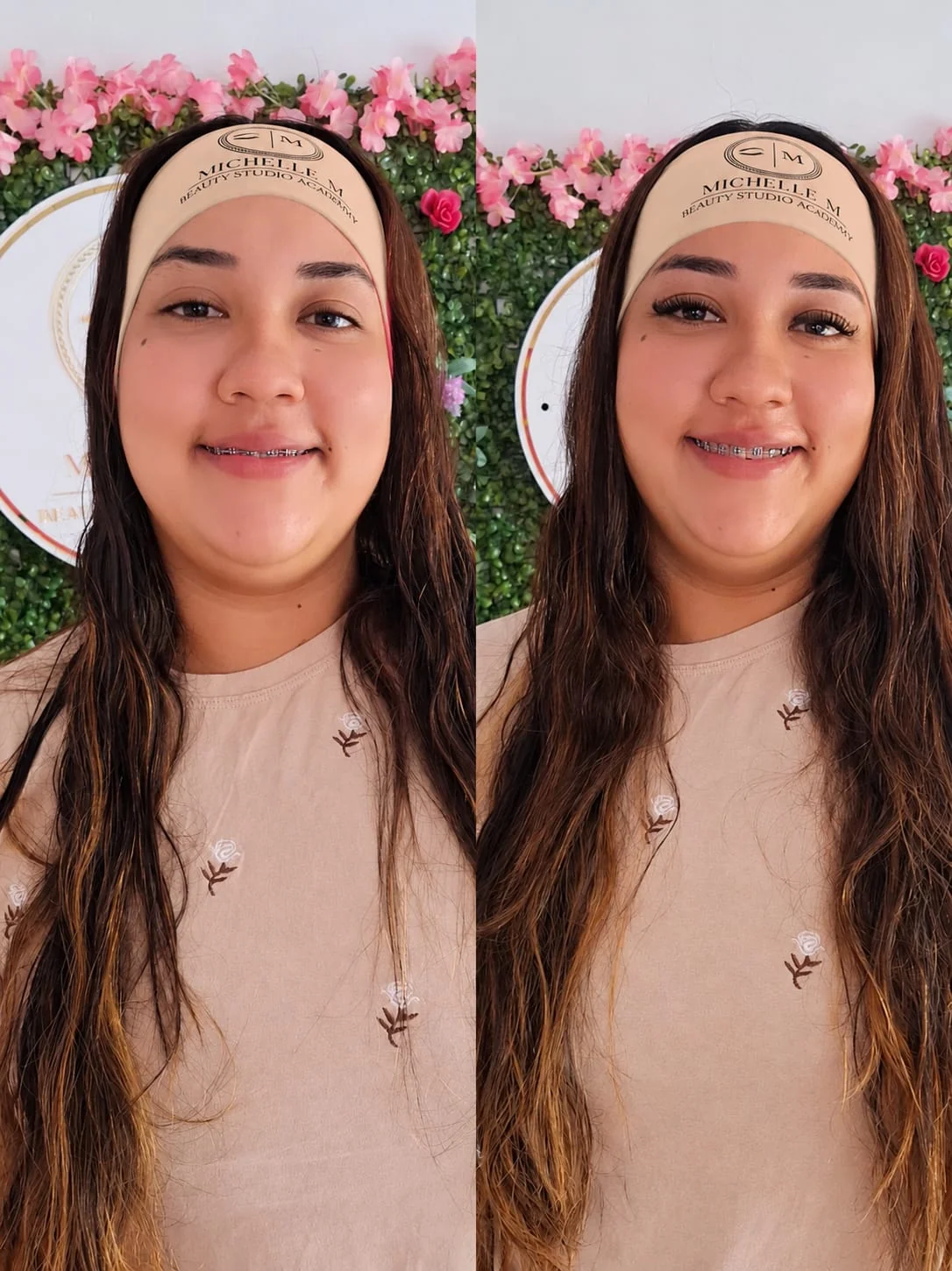Antes e depois: extensão de cílios